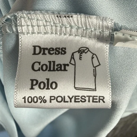 Collars & Co. Polo Shirt Mens 2XL Blue Dress Collar Button Down Short Sleeve - Picture 3 of 7
